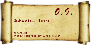 Oskovics Imre névjegykártya